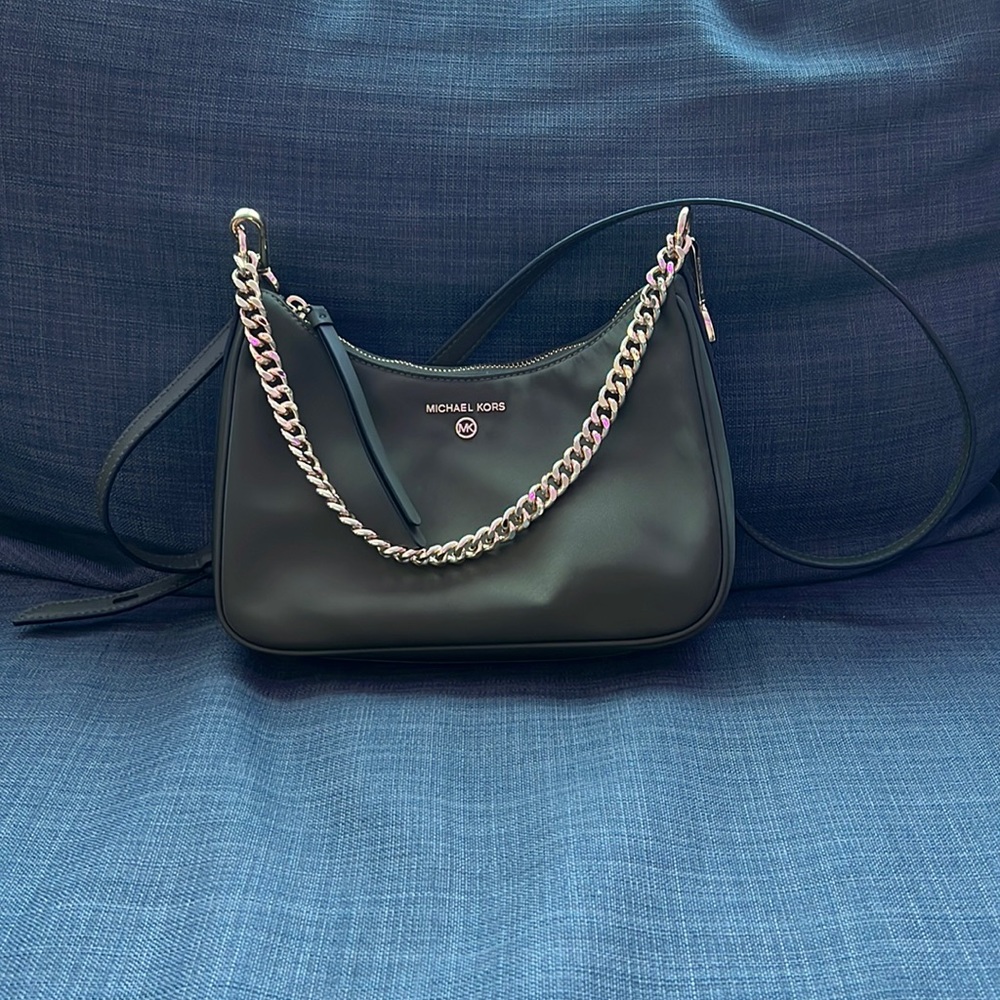 Michael Kors Jet Set Small Charm Convertible Pouchette Crossbody Handbag
